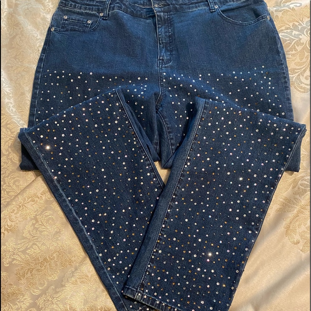 Plus size bling jeans